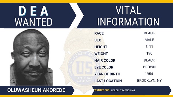 Nigerian-American Oluwasheun Akorede wanted for drug trafficking in US