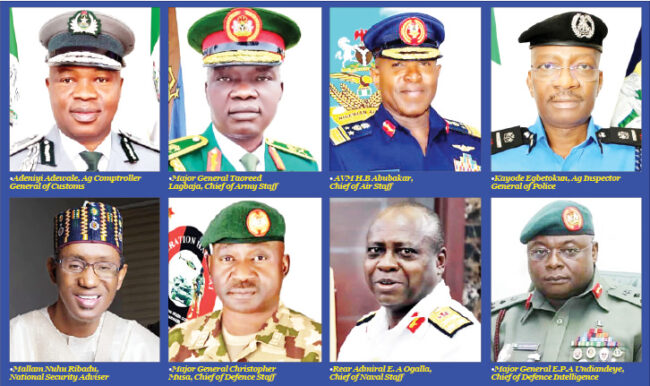 President Tinubu retires all Service Chiefs, IGP, Customs CG, appoints Ribadu, Egbetokun, others