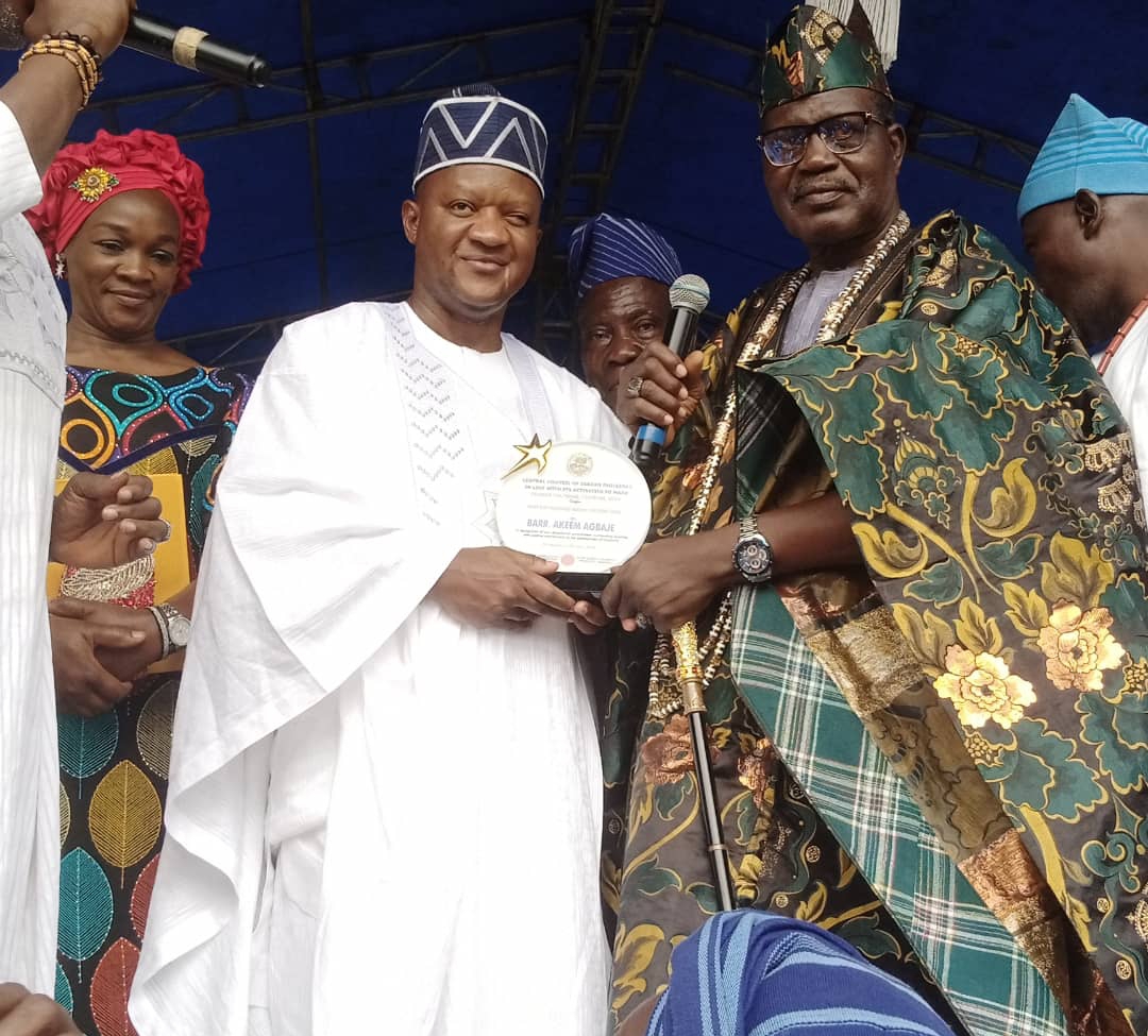 Barr Akeem Agbaje Honoured as Most Distinguished Ibadan Indigene by CCII