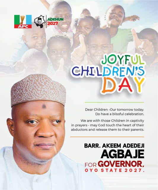 ‎Children’s Day: Barr Akeem Agbaje Celebrates Children, Calls for Safe Rescue of ⁠Ahoro – Esinele Abducted Children, Parents