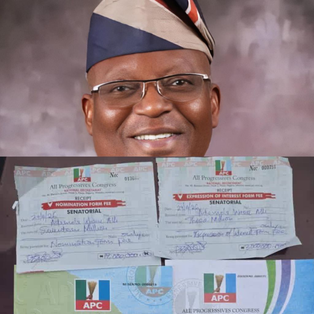 ‎AWA Picks APC Nomination Forms for Oyo Central 2027 Race, Intensifies Bid for Oyo Central Senate Seat