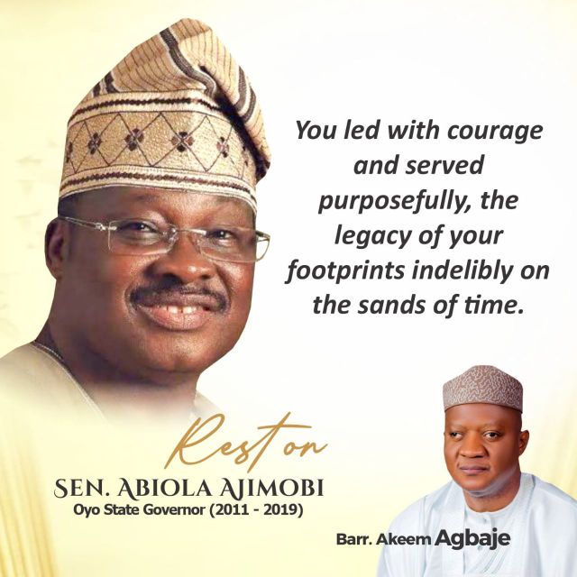 Ajimobi Remembrance: Barr Akeem Agbaje Reflects on Ajimobi’s Legacy, Says His Footprints Remain Indelible