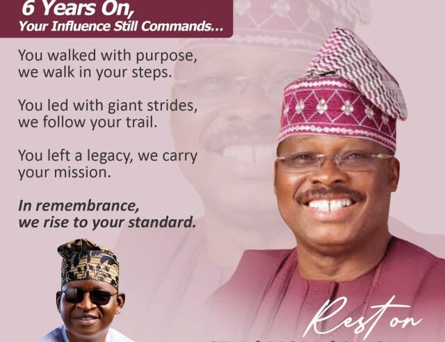 Six Years After: Hon Olaoniye Celebrates Ajimobi’s Legacy of Service and Leadership