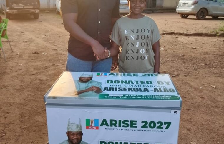 Ibadan North 2027: Arisekola Alao Continues Grassroots Empowerment with Freezer Support for Small Business Owner